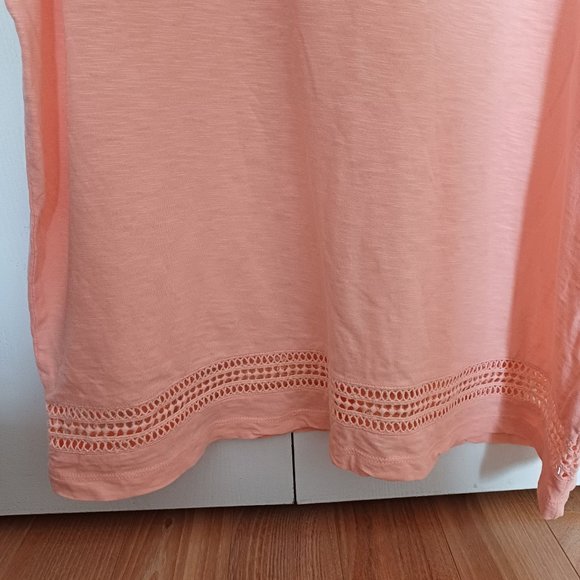 Coral Lord & Taylor Summer Lacy Tank Top M Size - Picture 3 of 11